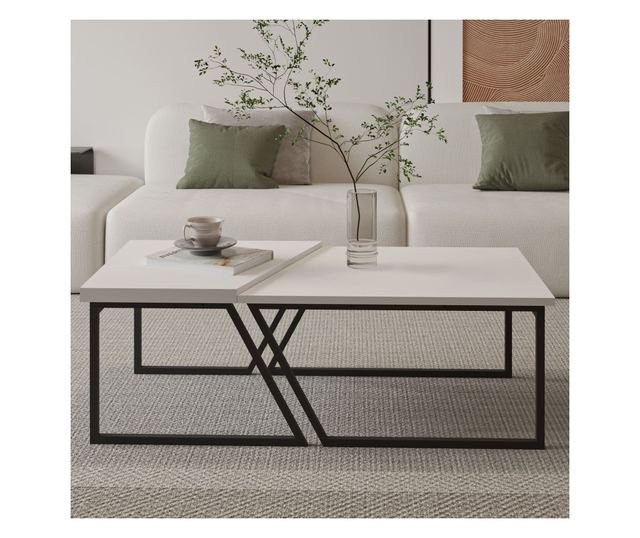 Dohányzóasztal szett 765, fehér