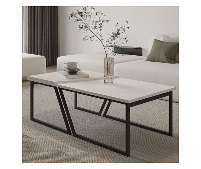 Dohányzóasztal szett 765, fehér