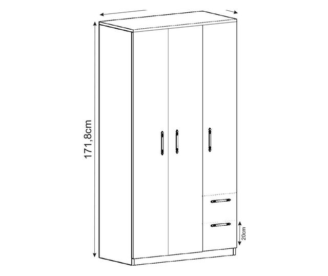 Szekrény 975, fehér