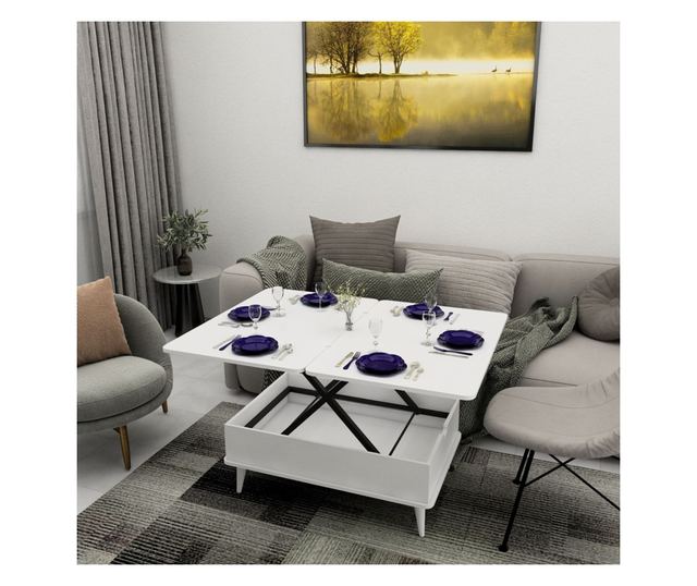 Dohányzóasztal 562, Fehér