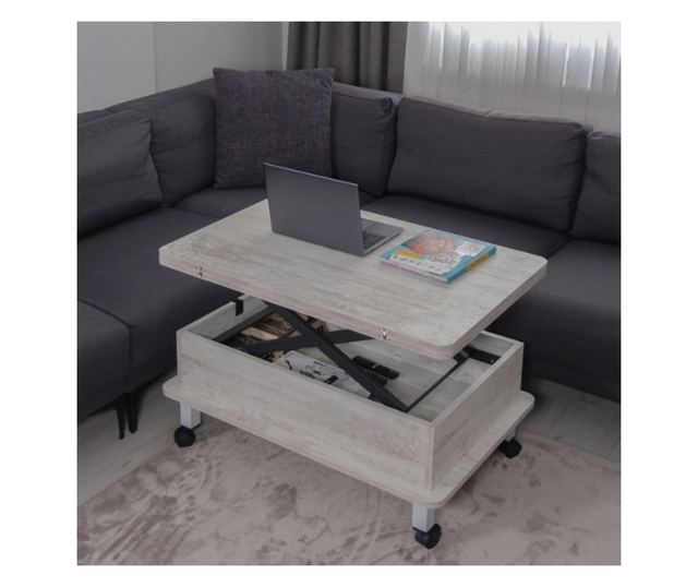 Dohányzóasztal 319, Antikfehér