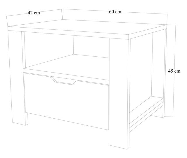 Éjjeliszekrény 175, Fehér