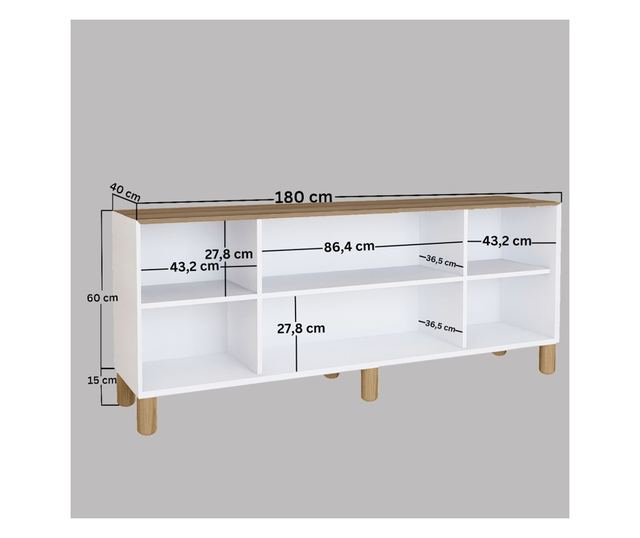 Konzol 212, Világos diófa