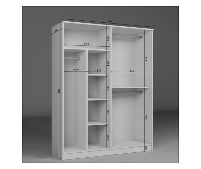 Szekrény 864, Fehér