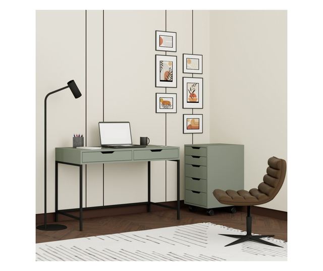Dolgozószoba íróasztal 533, Zöld