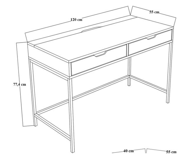 Dolgozószoba íróasztal 533, Zöld