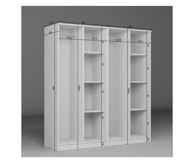 Szekrény 901, Fehér