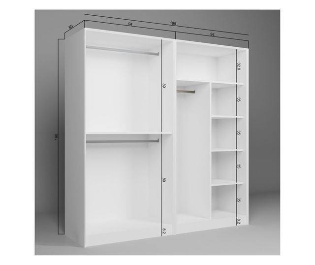 Szekrény 987, Fehér