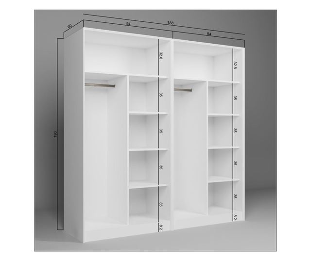 Szekrény 994, Fehér