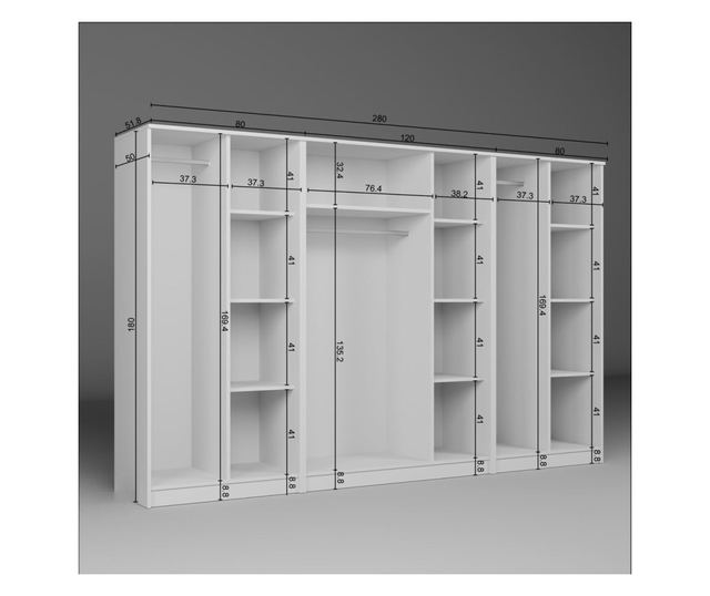 Szekrény 106, Fehér