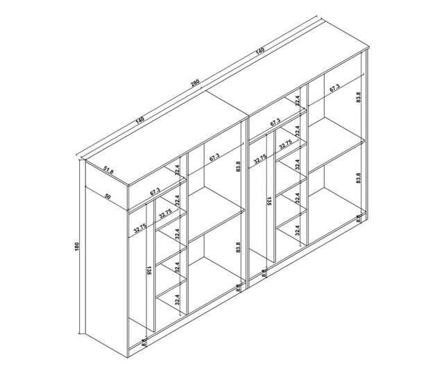 Szekrény 083, fehér