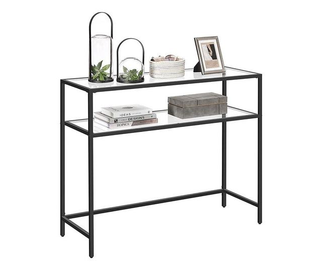 Komoda 219, crna, prozirna