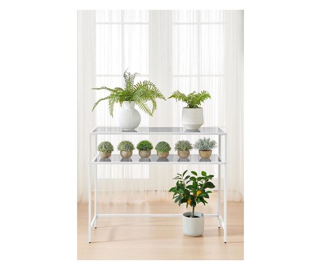 Komoda 202, bela, prozorna