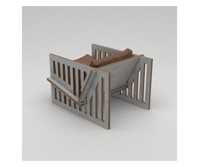 Naslonjač 715, prirodno drvo