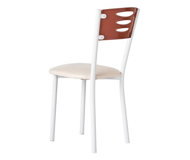 Set stolica (2 komada) 239, smeđa, bijela