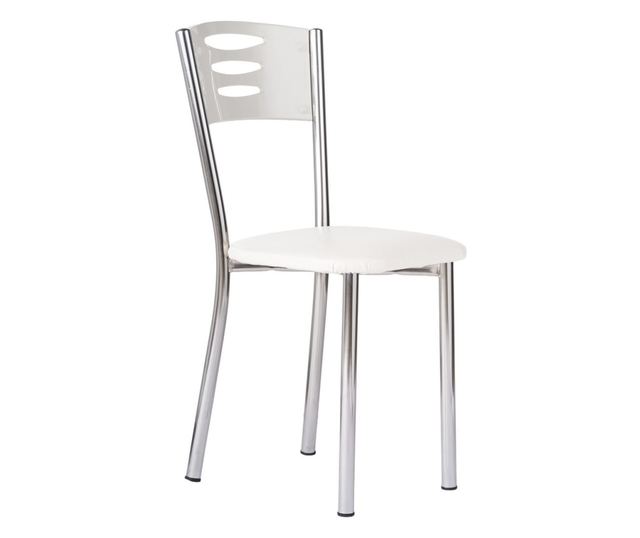 Set stolica (2 komada) 284, bijela, krom