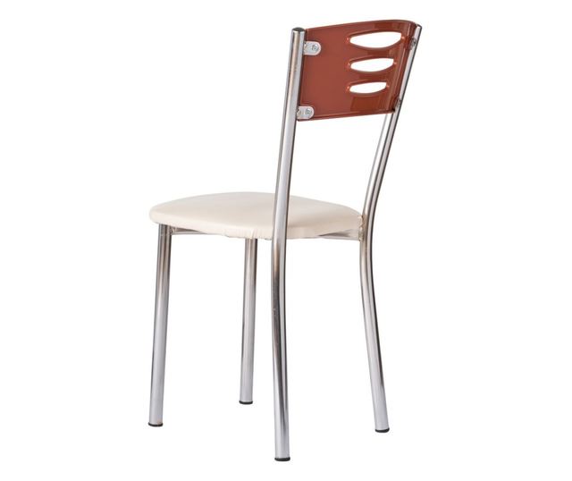 Set stolica (2 komada) 277, smeđa, krom