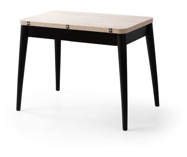 Proširivi blagovaonski stol 534, Travertin, Crna