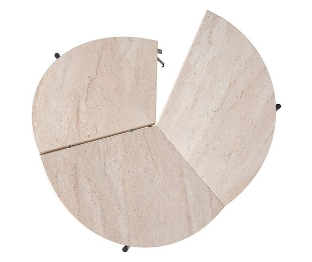 Proširivi blagovaonski stol 541, boja travertina, crni