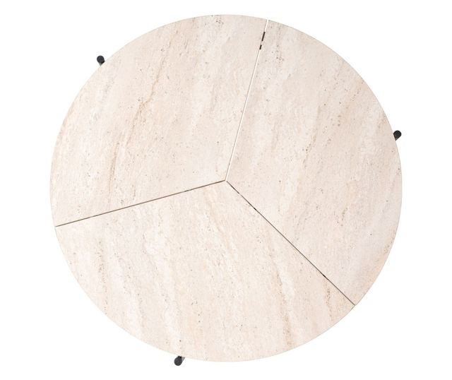 Proširivi blagovaonski stol 541, boja travertina, crni