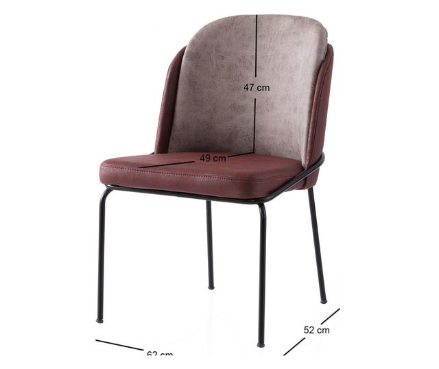 Set stolov (2 kosa) 329, zlata, rdeča