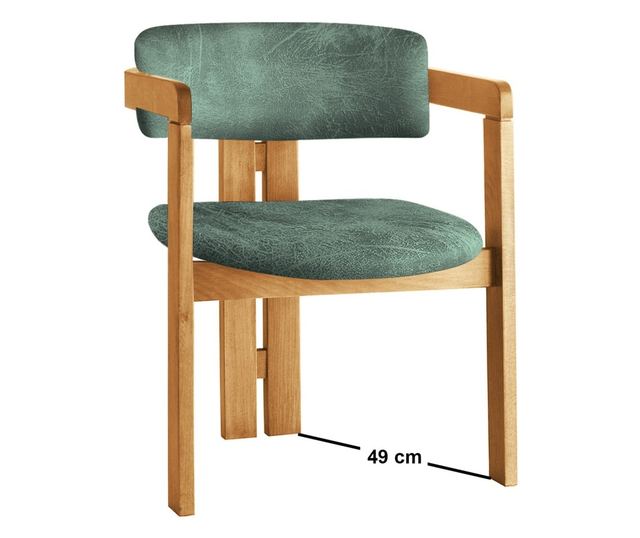 Stol 587, hrast, zelena