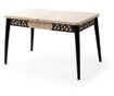 Proširivi blagovaonski stol 527, travertin, crni