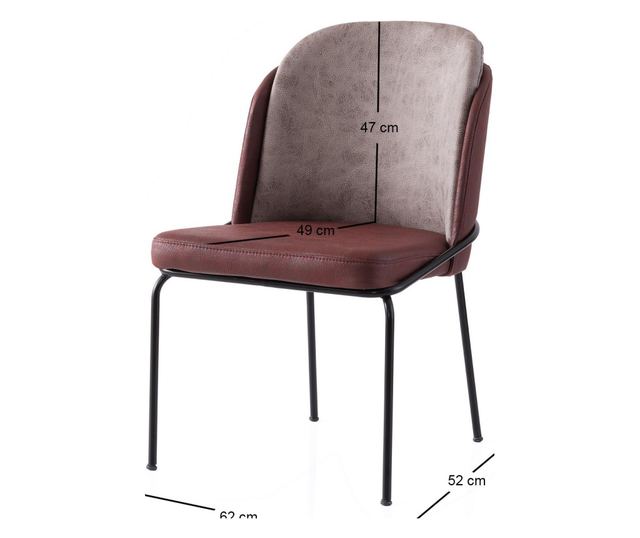 Set stolica (4 komada) 336, zlatna, crvena