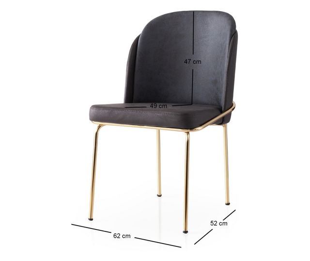 Set stolov (4 kosi) 091, zlata, rjava