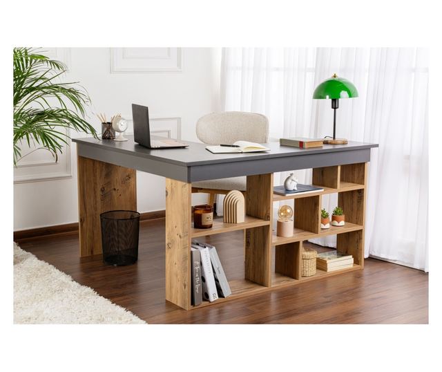 Pisalna miza 078, antracit, atlantski bor