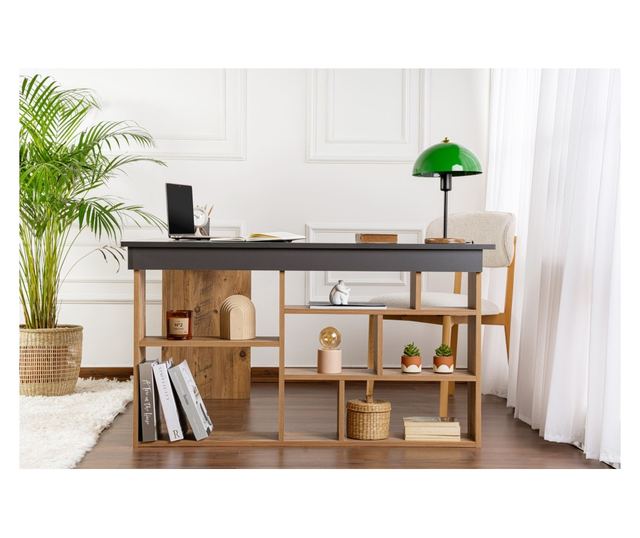 Pisalna miza 078, antracit, atlantski bor