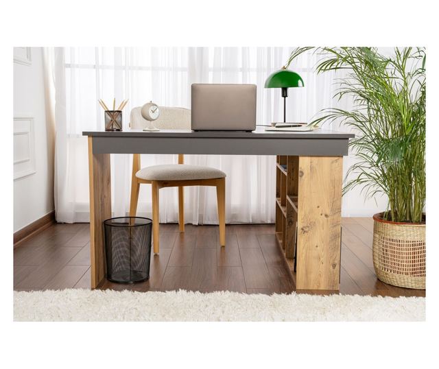 Pisalna miza 078, antracit, atlantski bor