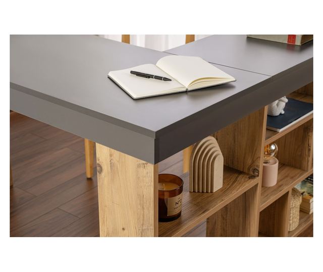 Pisalna miza 078, antracit, atlantski bor