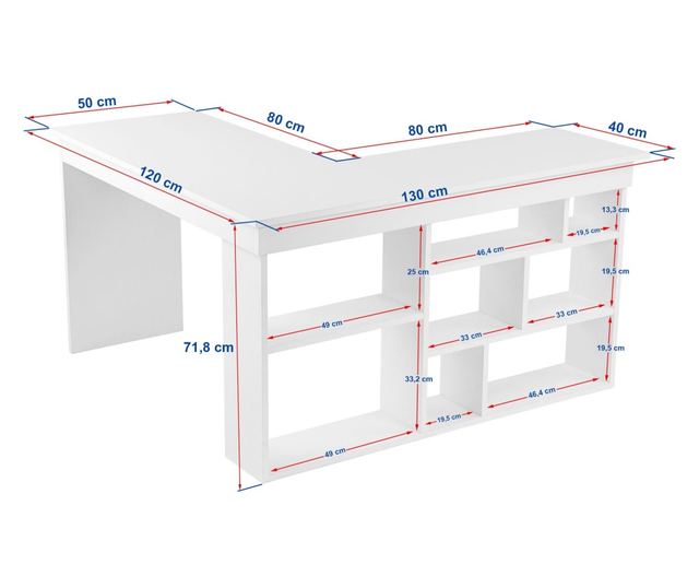 Pisalna miza 078, antracit, atlantski bor