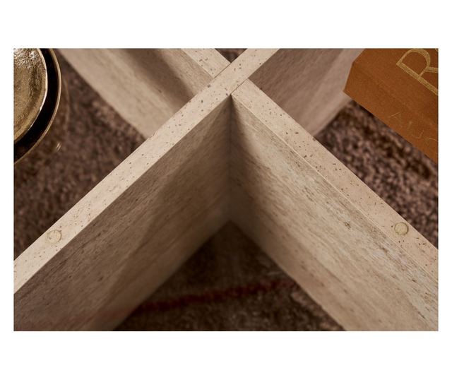 Kavna miza 640, Travertin, Prozorna