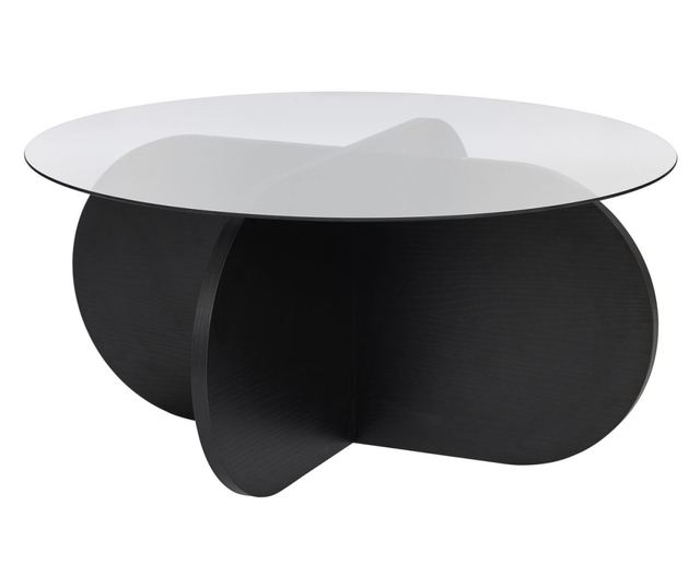 Klub stol 626, drvo crno, Fume