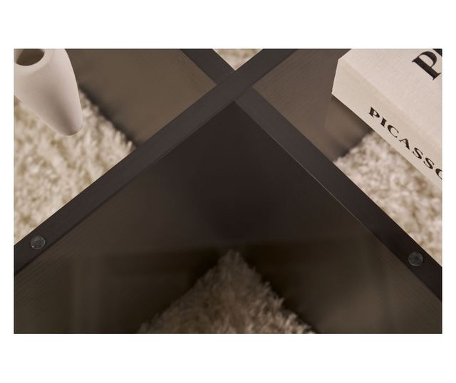 Klub stol 626, drvo crno, Fume