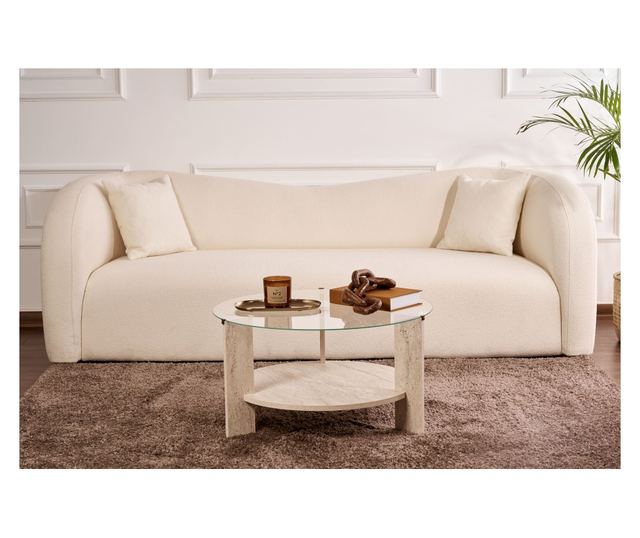 Kavna miza 701, Travertin, Prozorna