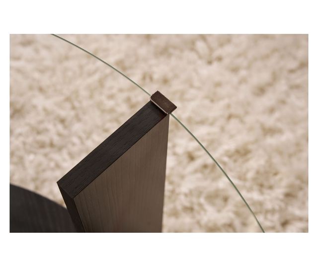 Kavna miza 671, les črna, prozorna