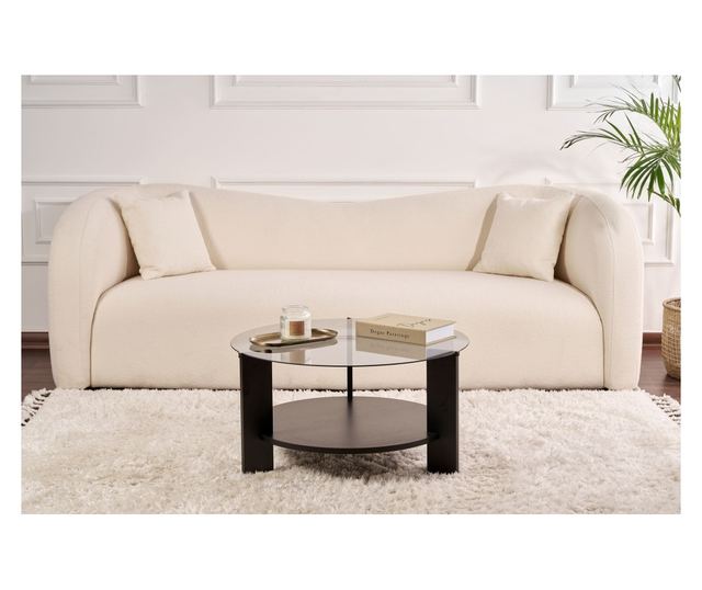 Kavna miza 688, les črn, dimljen