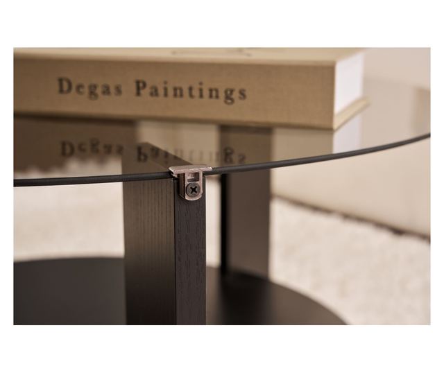 Kavna miza 688, les črn, dimljen