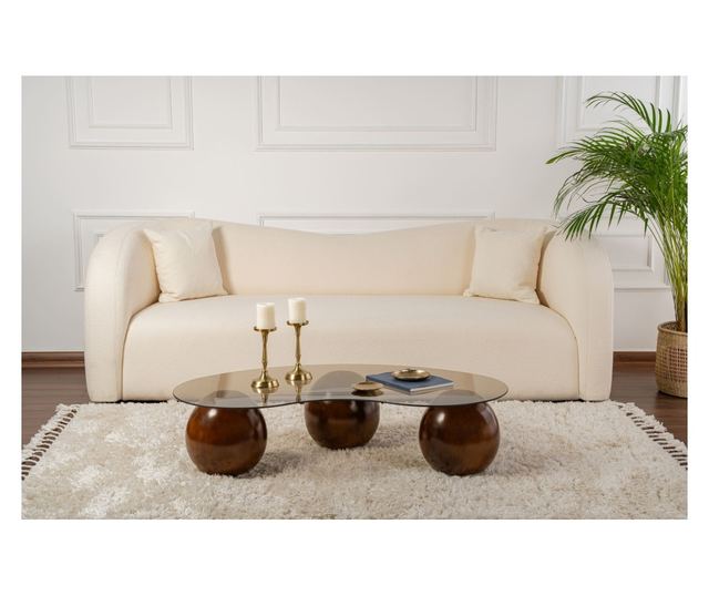 Masă de cafea 695, Nuc, Bronz