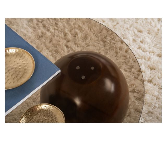 Masă de cafea 695, Nuc, Bronz