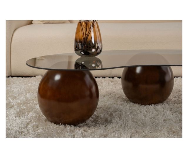 Kavna miza 701, oreh, siva