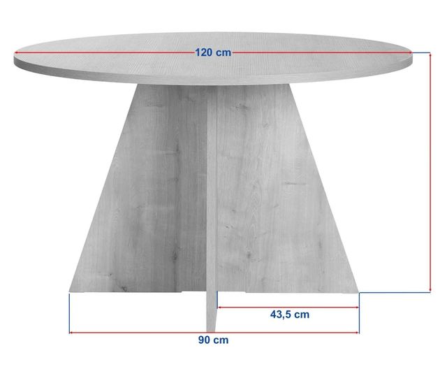 Jedilna miza 417, safirni hrast