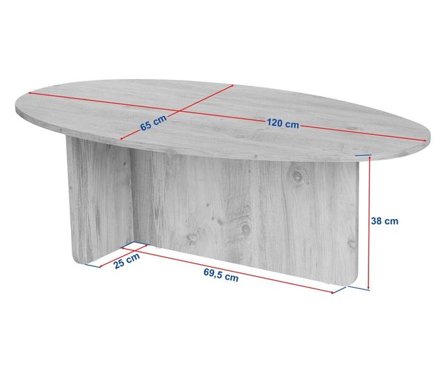 Klubska mizica 682, Atlantic Pine