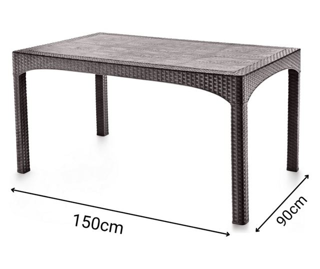 Vrtna miza 769, temno rjava
