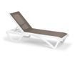 Ležalnik 684, bela, taupe