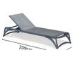 Ležalnik 660, temno siv