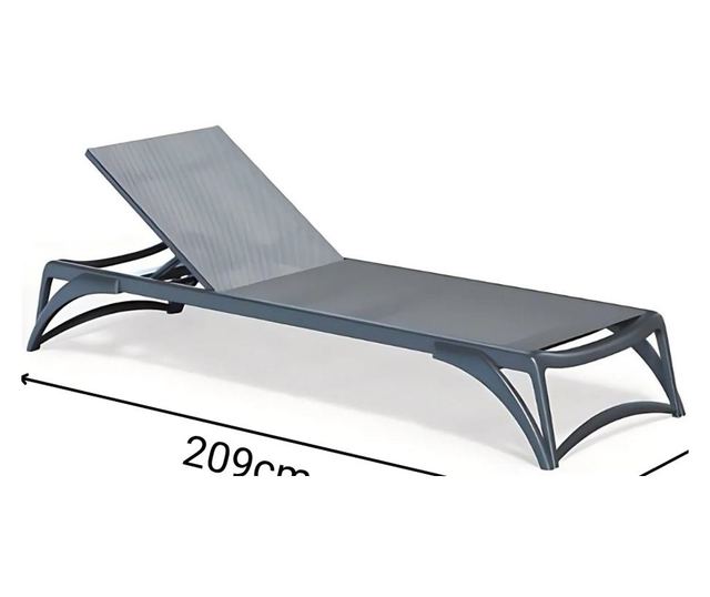 Ležalnik 660, temno siv